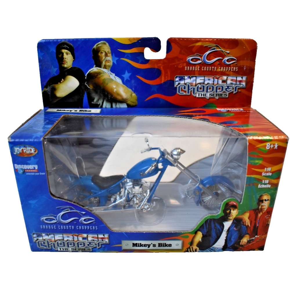 American Chopper Joyride Mikey’s Bike Blue 1:18 Scale Diecast 37168 New
